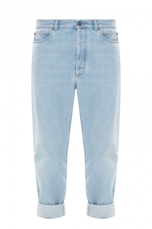 balmain head-to-toe Distressed jeans